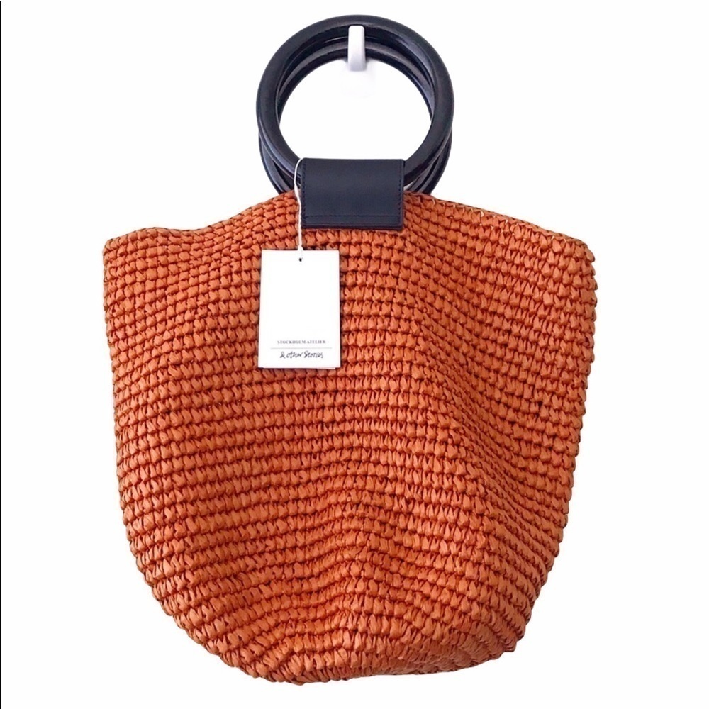 & Other Stories Woven Straw Tote Bag NWT